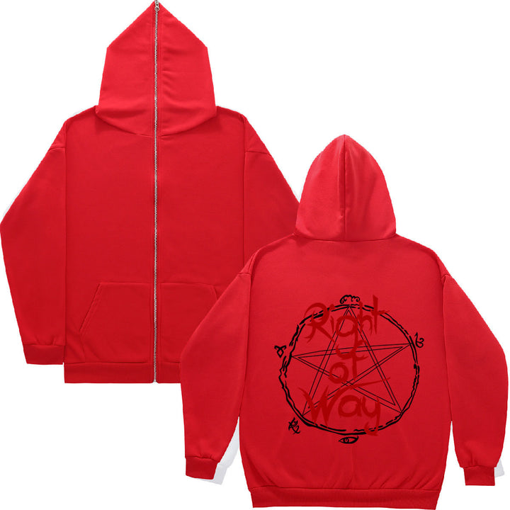 Women's hoodie with a unique graphic design and zipper Lune London