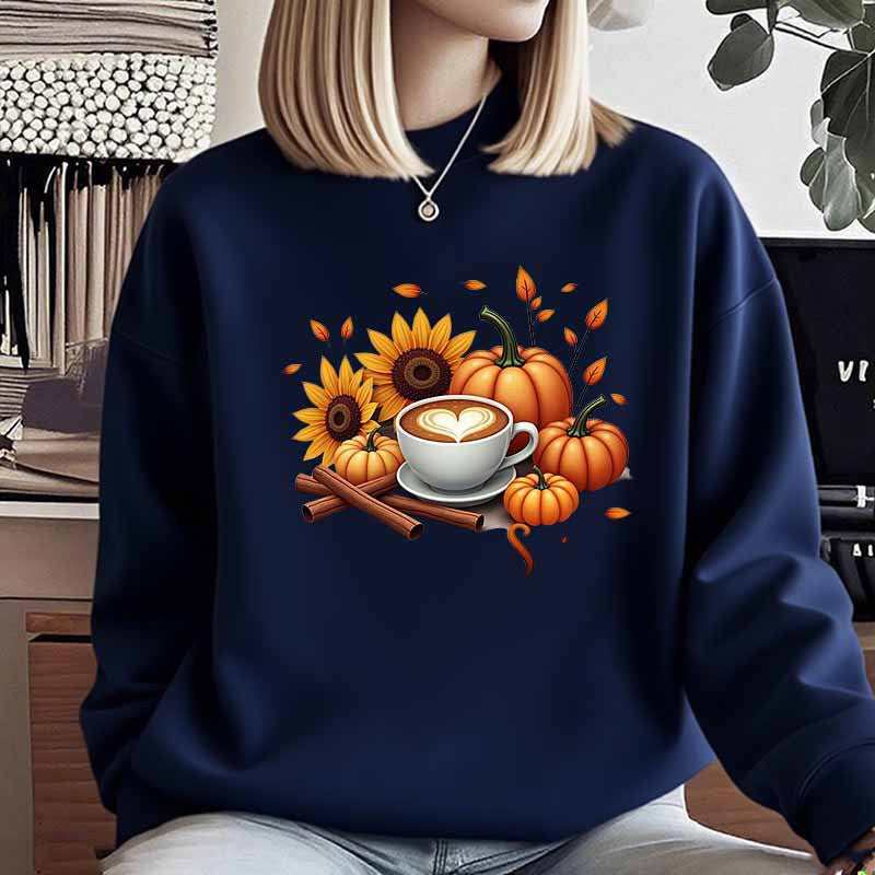 Sweatshirt pour femmes avec motif automnal et impression spéciale Chic & Stil