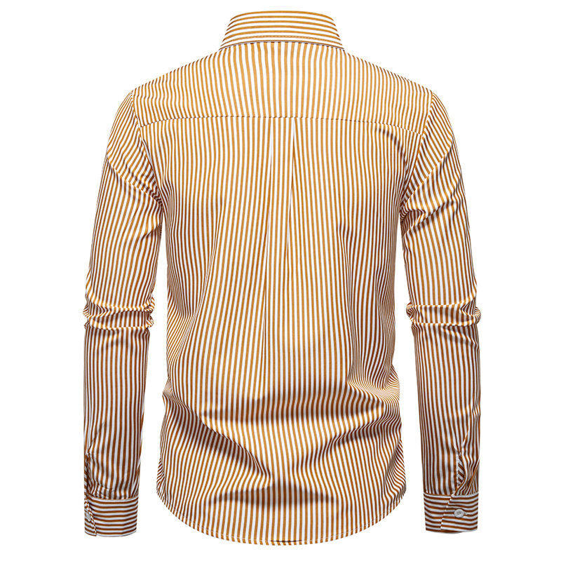 Men's long-sleeve shirt with a modern striped pattern and innovative structure Lune London