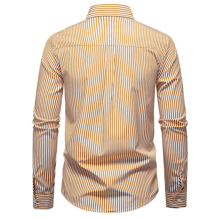 Men's long-sleeve shirt with a modern striped pattern and innovative structure Lune London