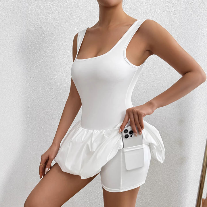 Women's strapless swimsuit dress with voluminous skirt Lune London