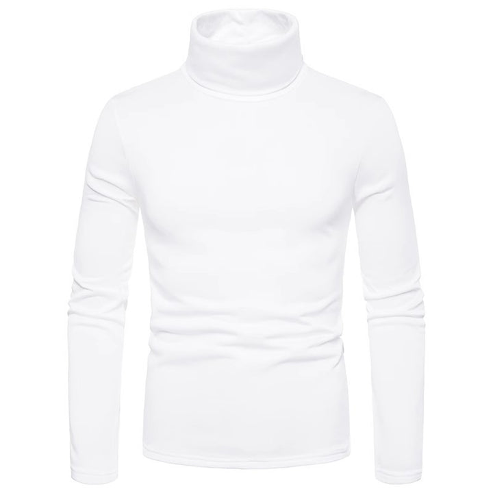 High-quality cotton blend turtleneck sweater for men with a fitted cut Lune London