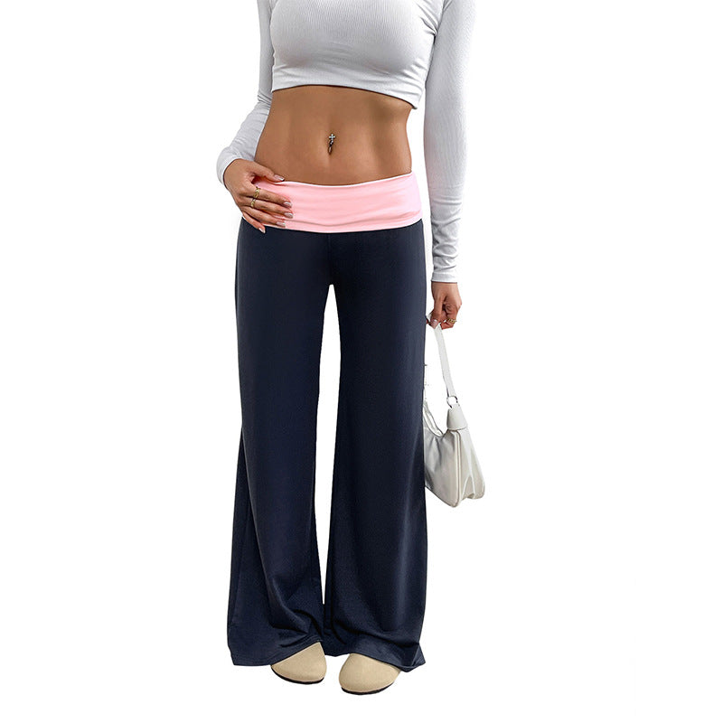 Loose sports pants for women with a high waist and comfortable elastane Lune London