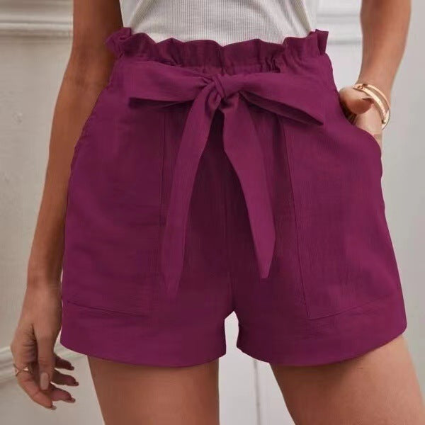 Tailored Shorts for Women with Tie and Practical Pockets Lune London