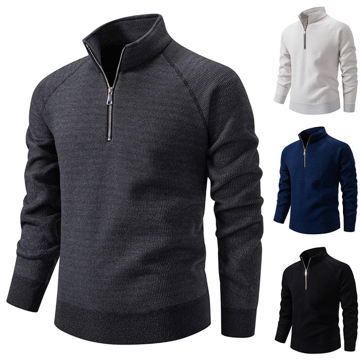 Men's sweater with modern zipper and raglan sleeves Lune London
