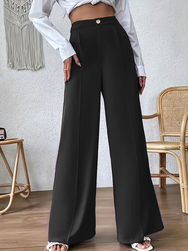 Ladies Elegant and wide high-waisted pants Lune London