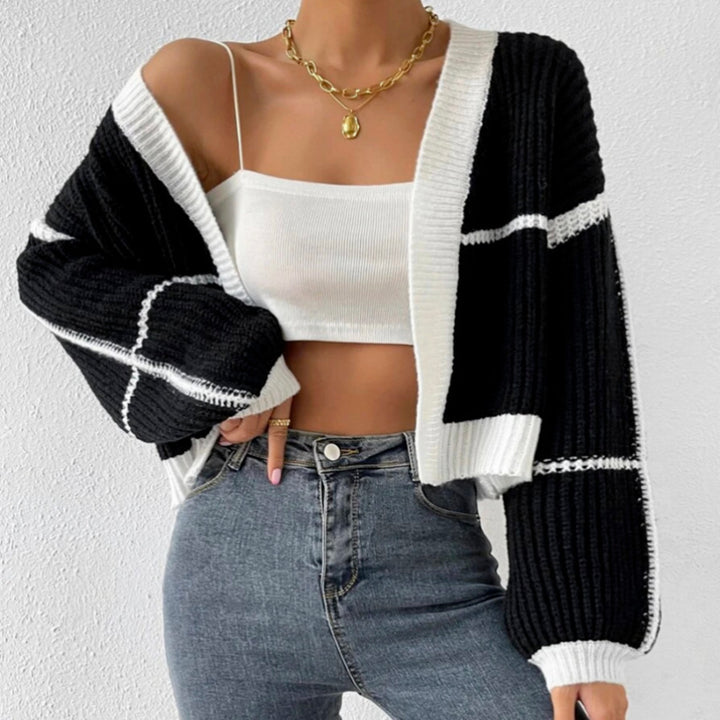 Ladies Large knitted cardigan with voluminous sleeves Lune London