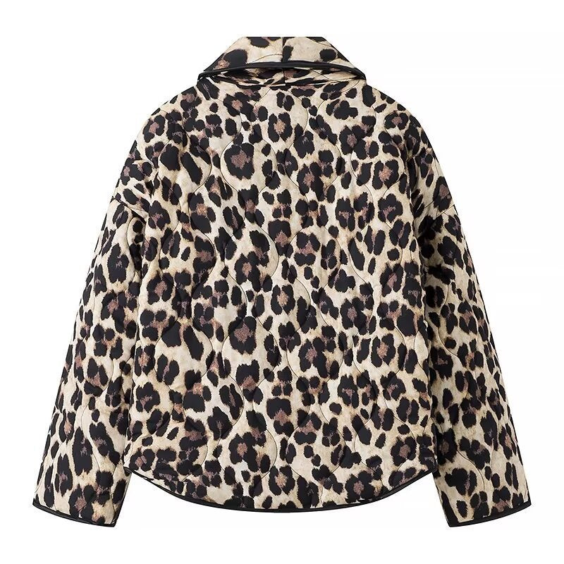 Modern animal print jacket for women with pockets Lune London