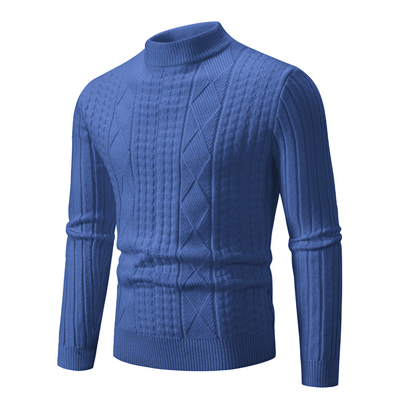 Elegant knitted sweater for men with a modern braid design Lune London