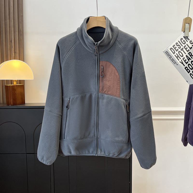 Veste en polaire pour femmes avec col montant et poches pratiques Chic & Stil