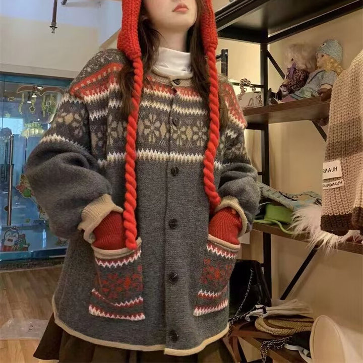 Femmes Gilet Douillet avec Capuche et Motif Décoratif Chic & Stil