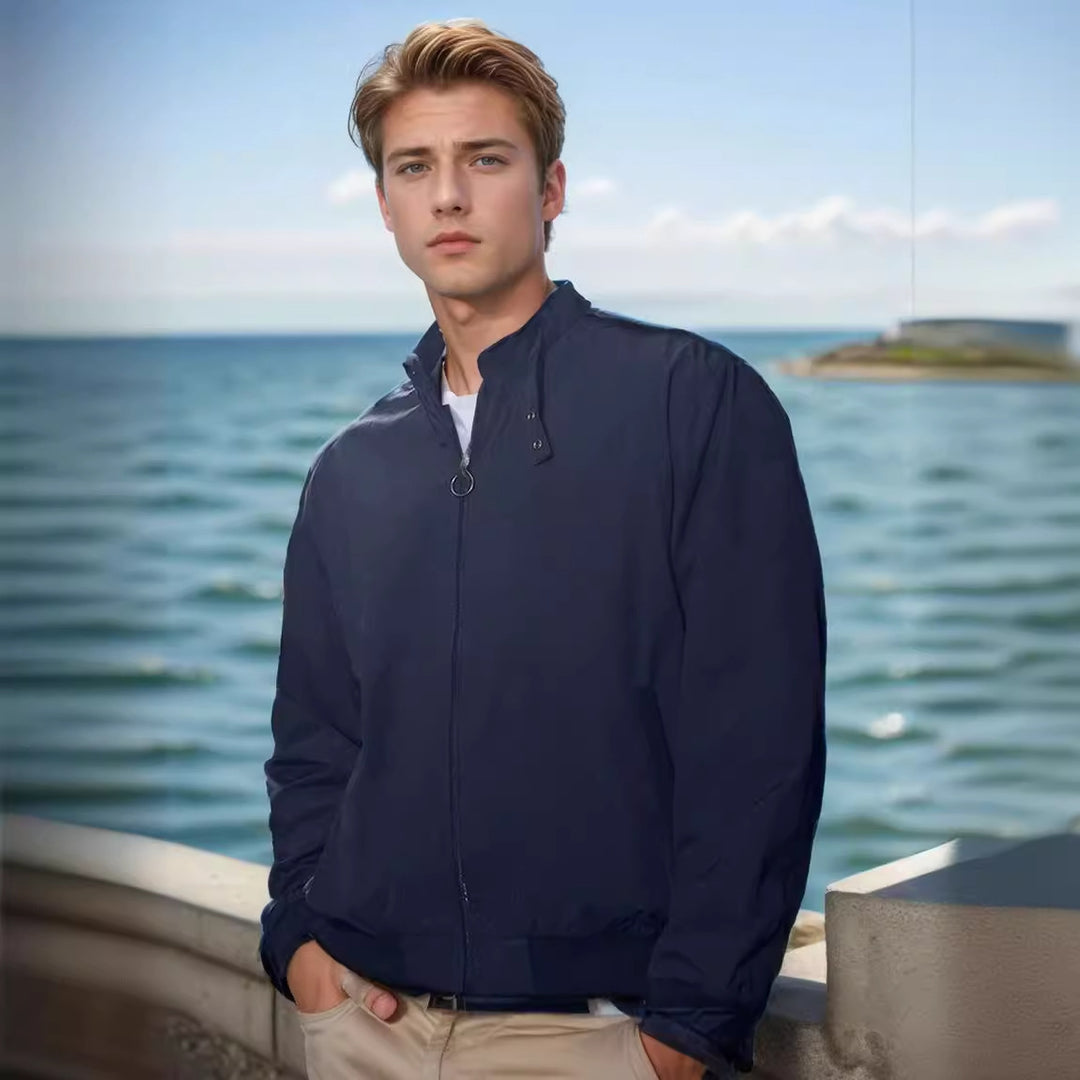 Casual windbreaker jacket for men with high collar Lune London