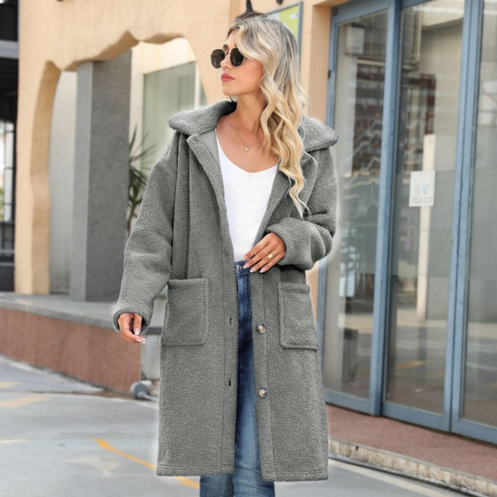 Ladies Oversized Cozy Coat with Large Pockets Lune London