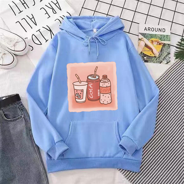 Women’s hoodie with inspiring drink motif Chic & Stil