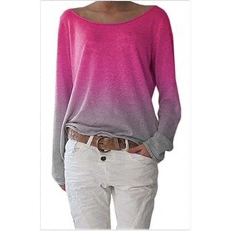 Sweatshirt Femme Oversize avec Design Ombre et Encolure Ronde Large Chic & Stil