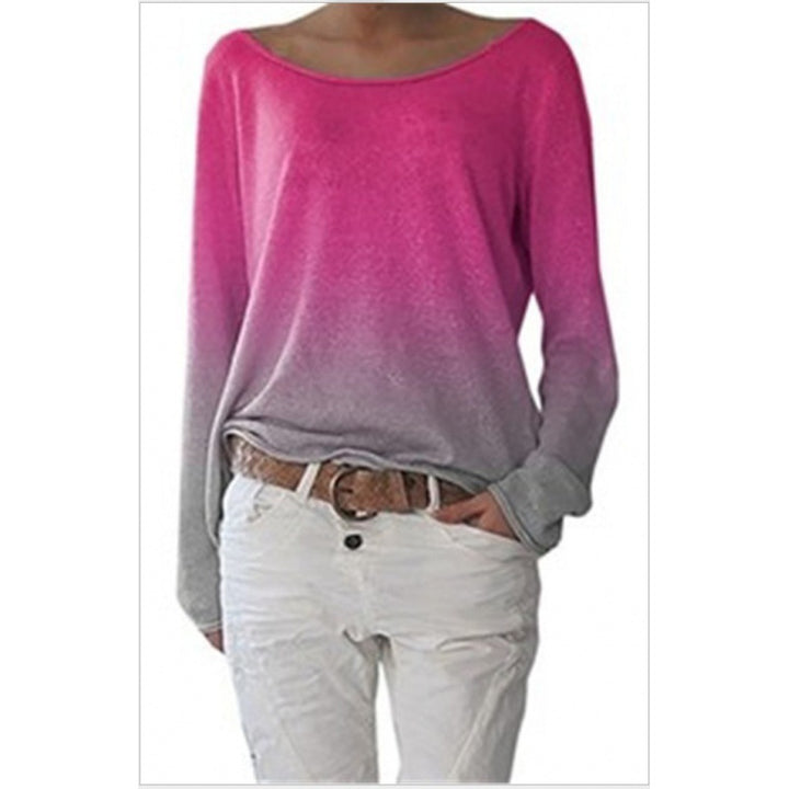 Sweatshirt Femme Oversize avec Design Ombre et Encolure Ronde Large Chic & Stil