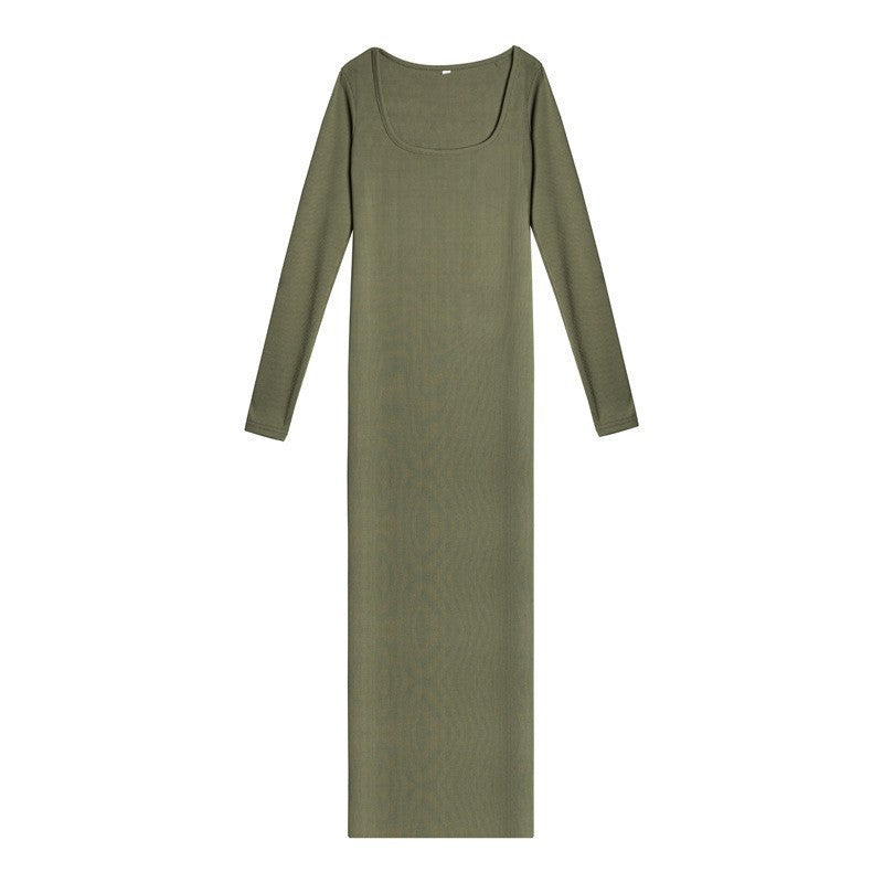 Long fitted long sleeve dress for women Lune London