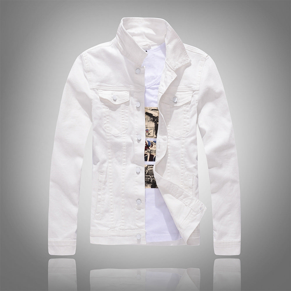 Stylish denim jacket for men with modern high collar and practical pockets Lune London