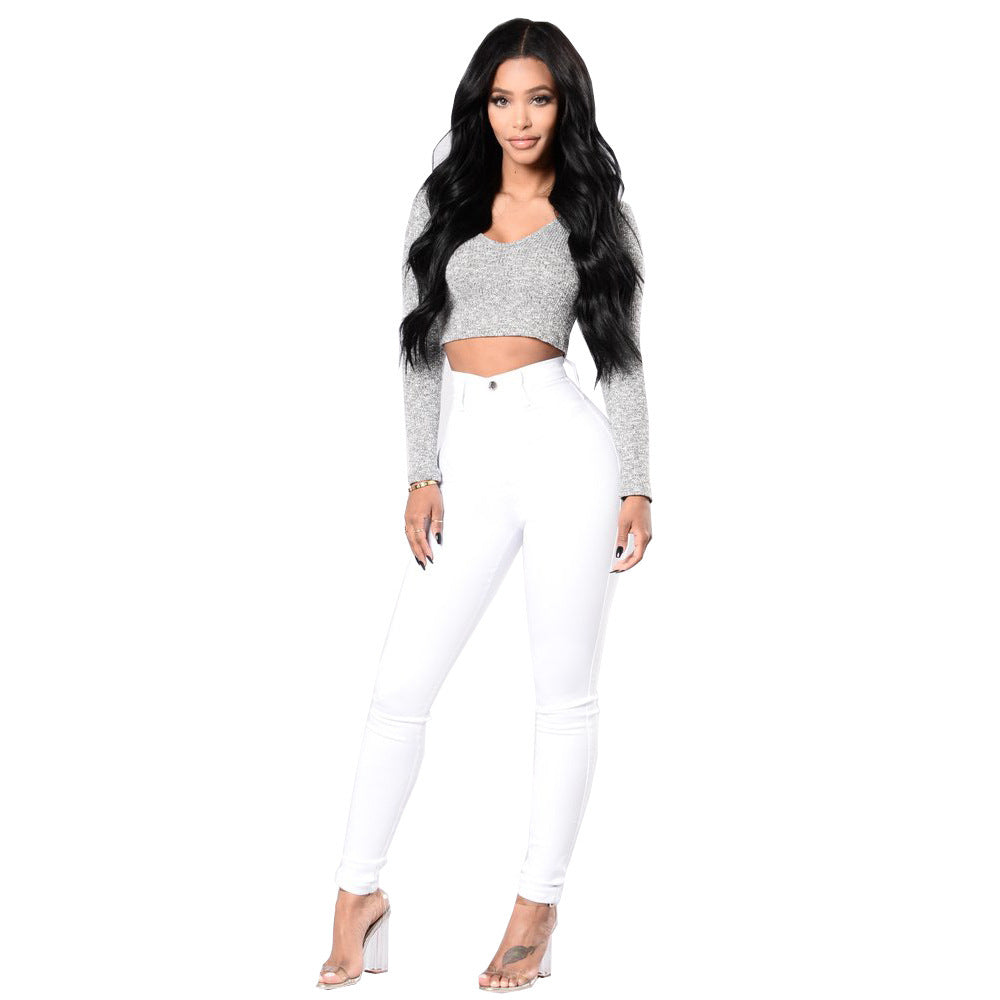 High-waisted skinny jeans for women with fitted cut Lune London