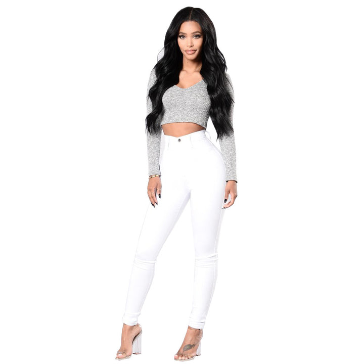 High-waisted skinny jeans for women with fitted cut Lune London