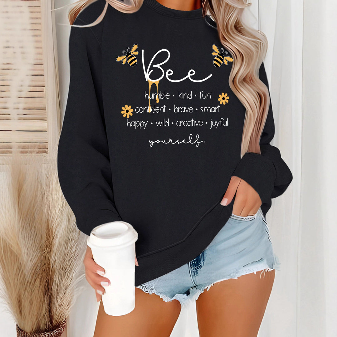 Sweat à capuche pour femmes avec motif d'abeille inspirant et affirmations positives Chic & Stil