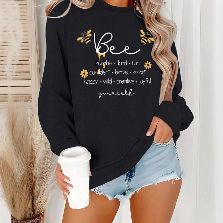 Sweat à capuche pour femmes avec motif d'abeille inspirant et affirmations positives Chic & Stil