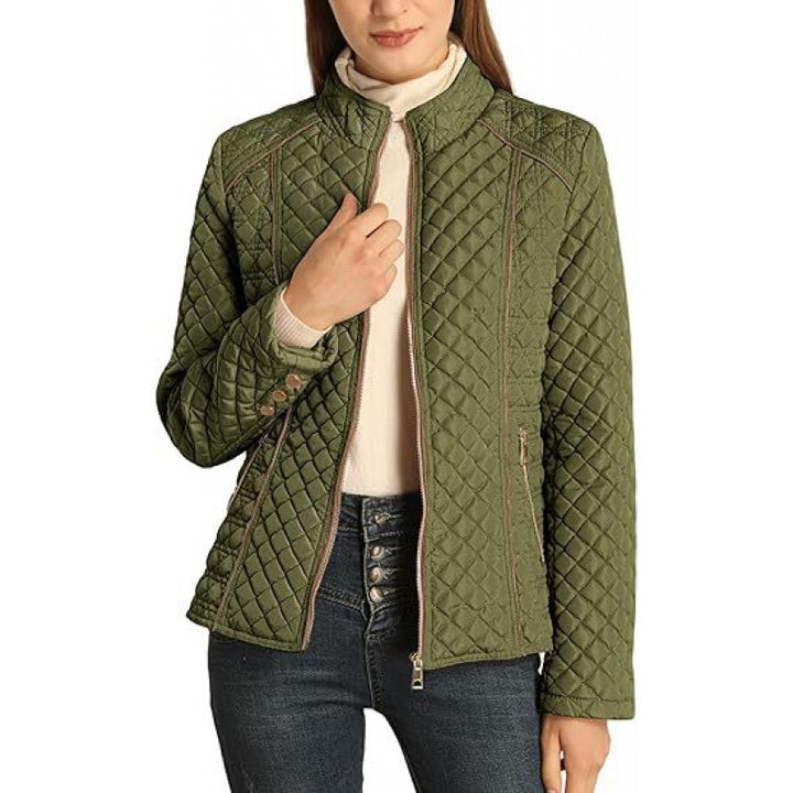 Lune London ladies casual down jacket with high collar
