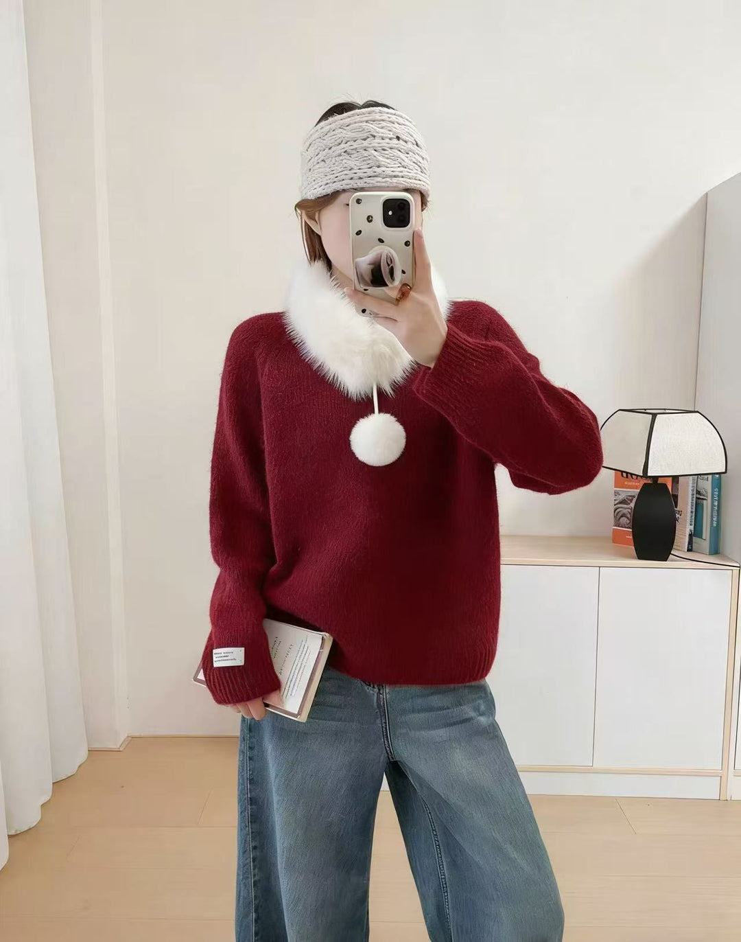 Pull en tricot confortable pour femme avec col amovible Chic & Stil