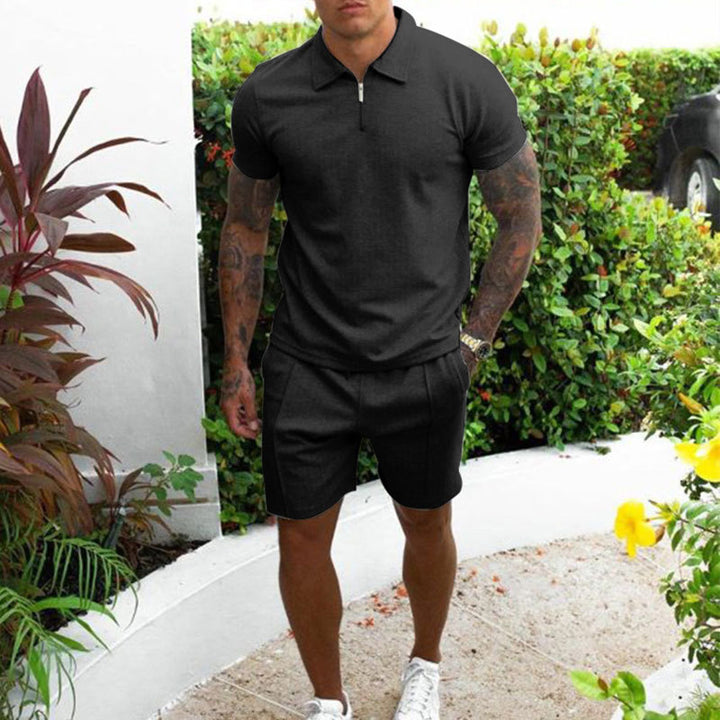 Men's Comfortable Chic Polo and Leisure Shorts Set