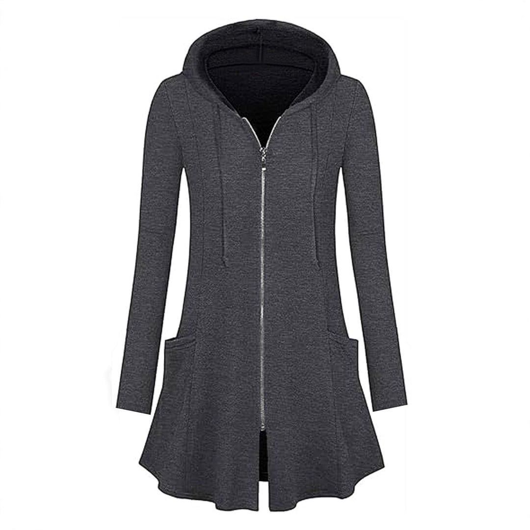 Casual women's hoodie with zipper and pockets Lune London