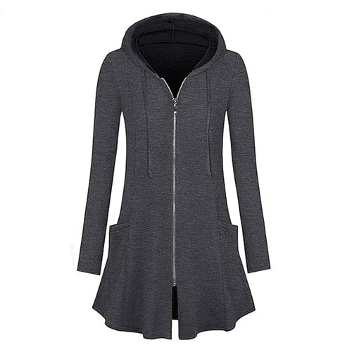 Casual women's hoodie with zipper and pockets Lune London