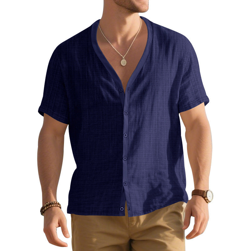 Casual short sleeve shirt for men with textured design Lune London