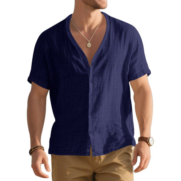 Casual short sleeve shirt for men with textured design Lune London
