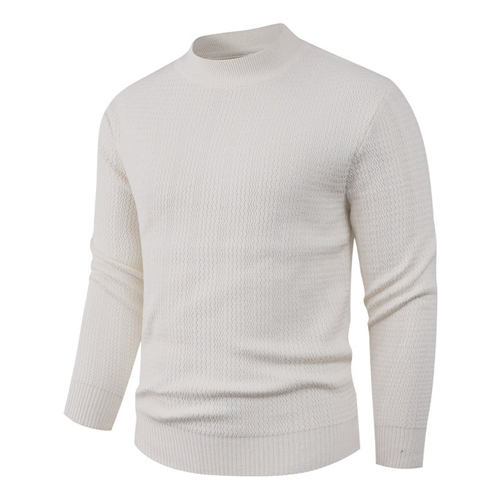 Men's textured sweater with high collar and stylish design Lune London