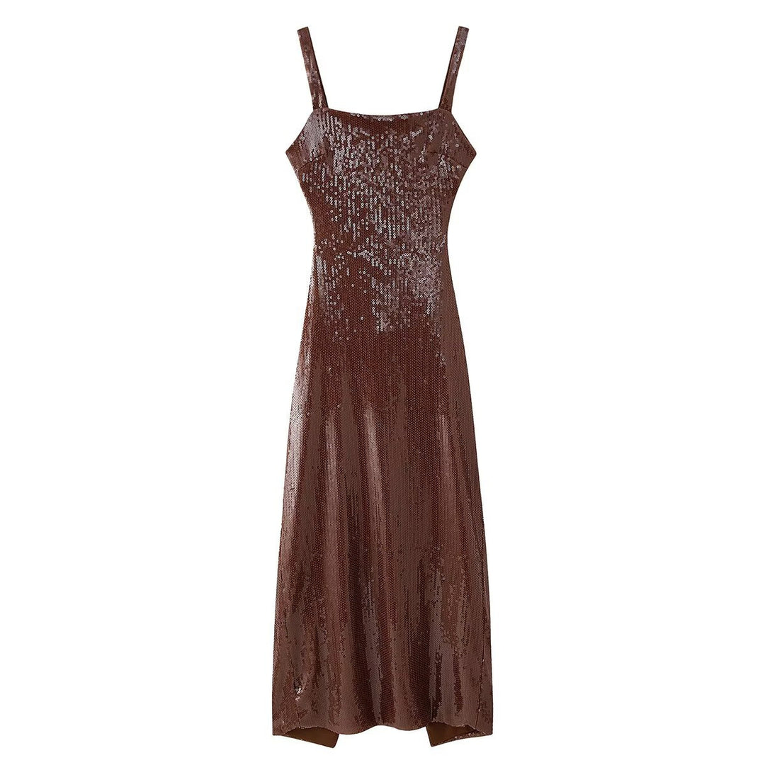 Maxi sequin dress for women with strapless design and elegant fit Lune London