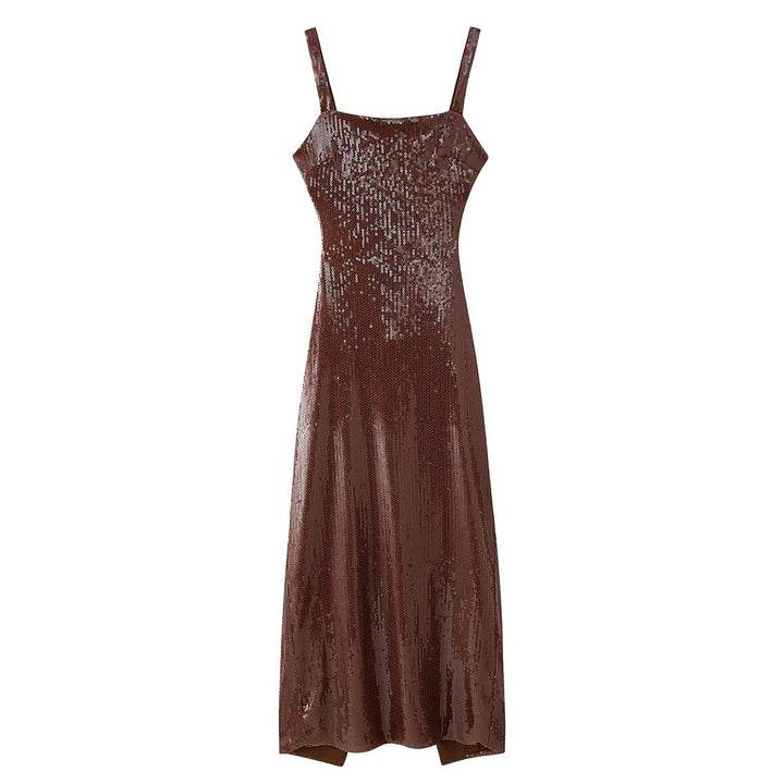 Maxi sequin dress for women with strapless design and elegant fit Lune London