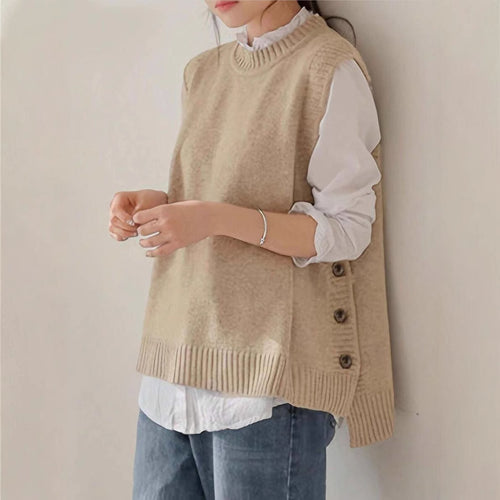 Knitted blouse for women with button details and modern cut Lune London