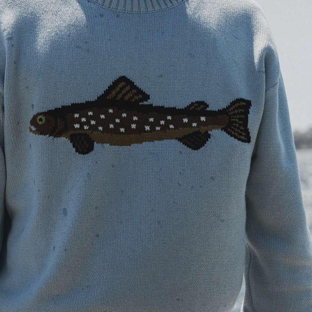 Women's sweatshirt with unique fish embroidery Lune London