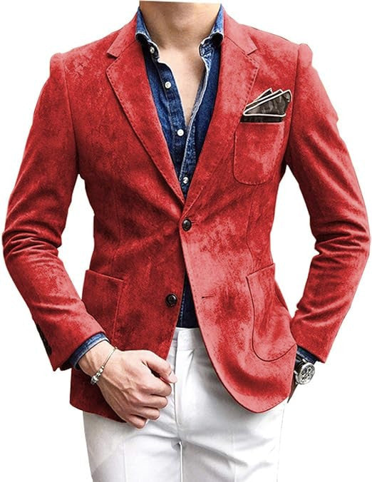 Men's Elegant Velvet Blazer with Modern Cut and Noble Details Lune London
