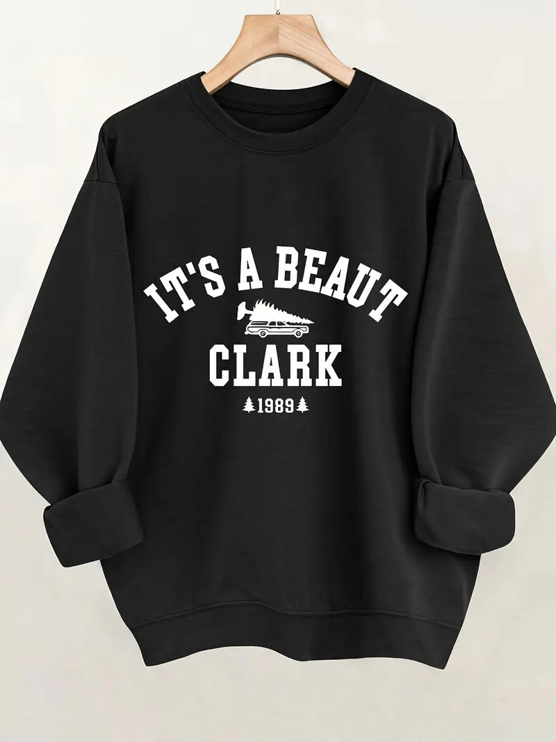 Sweat-shirt pour femmes avec lettrage décontracté et coupe confortable Chic & Stil