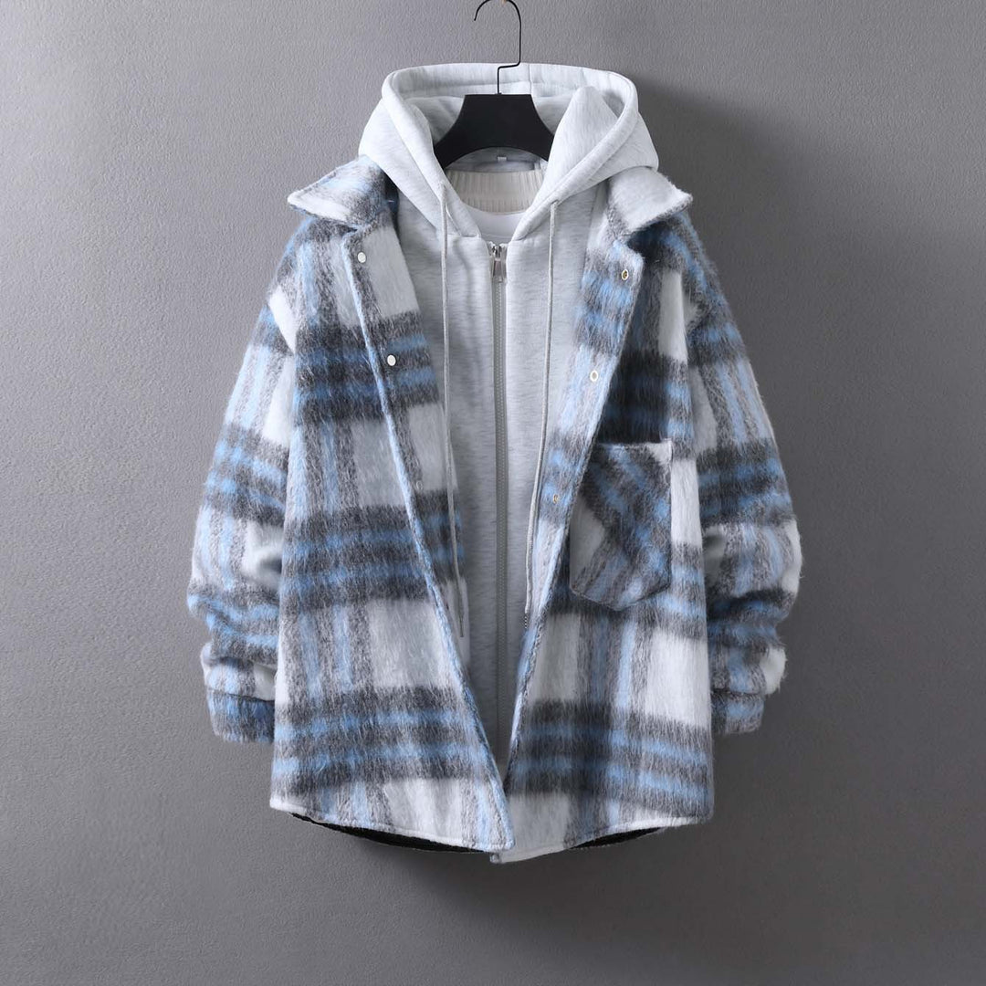 Casual checkered coat for women with soft lining and practical pockets Lune London