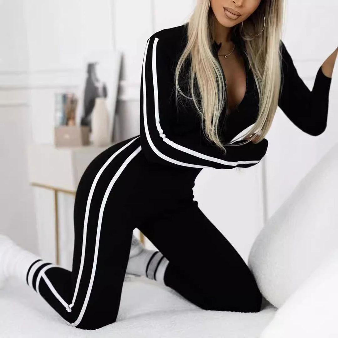 Women's Sporty Body with Long Sleeves and Stripes Lune London