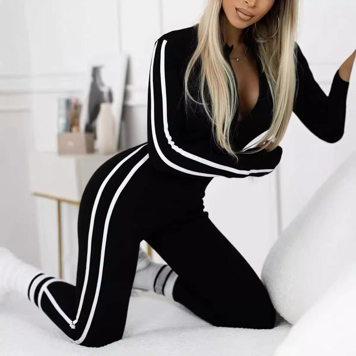 Women's Sporty Body with Long Sleeves and Stripes Lune London