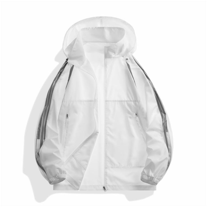 Sporty transitional jacket for men with functional zip pockets Lune London