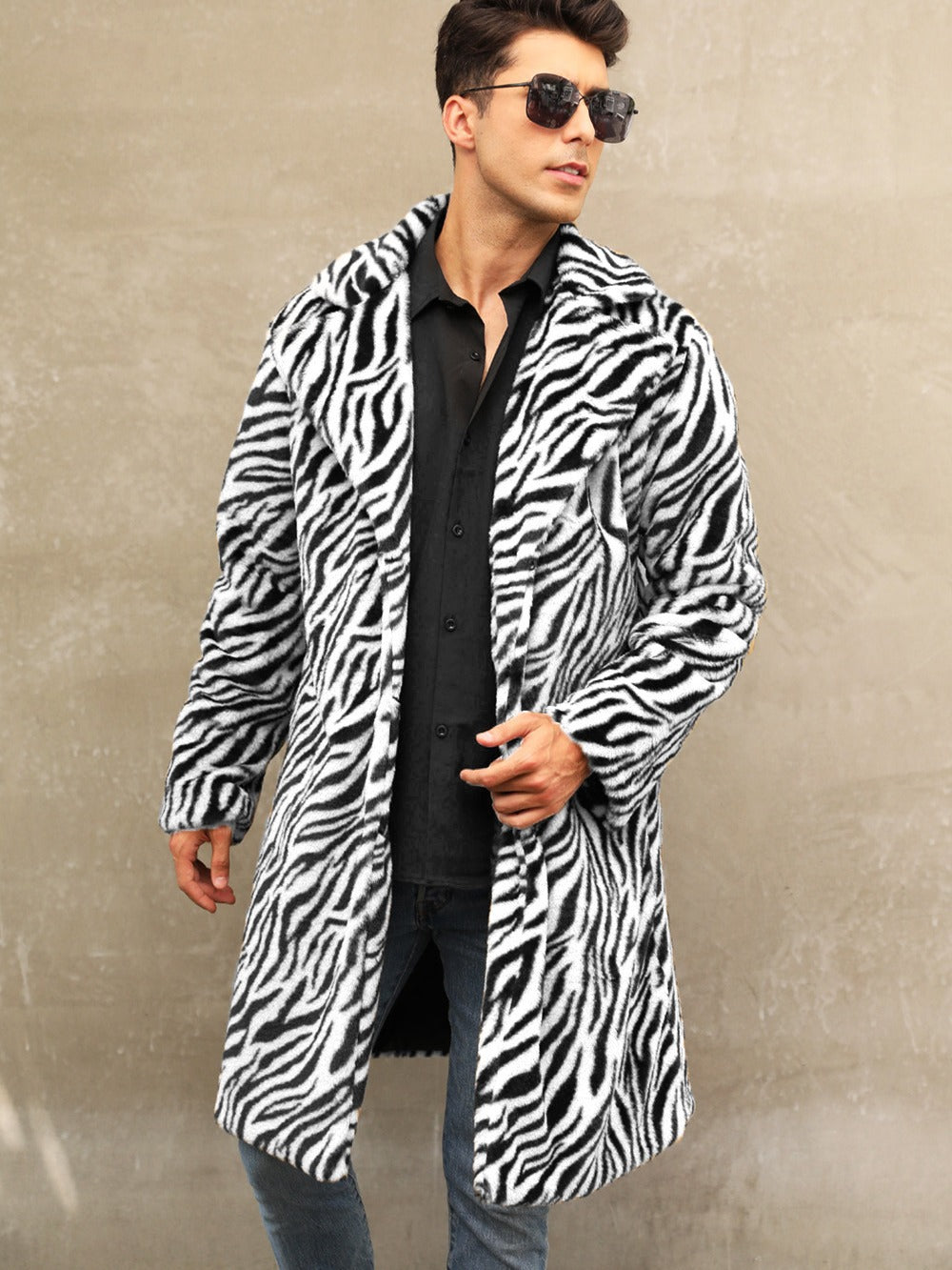 Trendy and comfortable zebra fur jacket for men Lune London