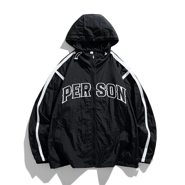 Casual windbreaker jacket for men with adjustable hood Lune London