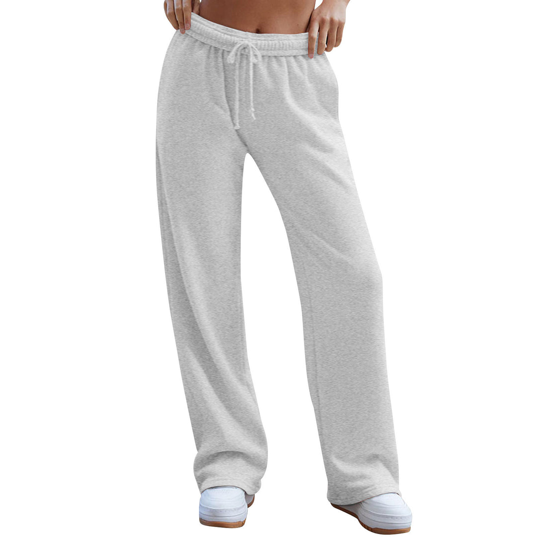 Wide sports jogger pants for women with adjustable drawstring Lune London