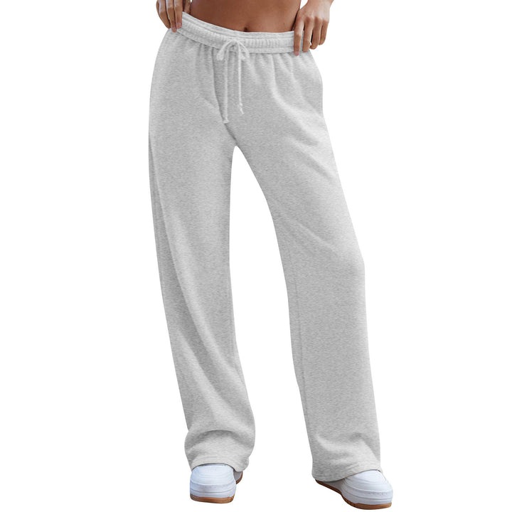 Wide sports jogger pants for women with adjustable drawstring Lune London
