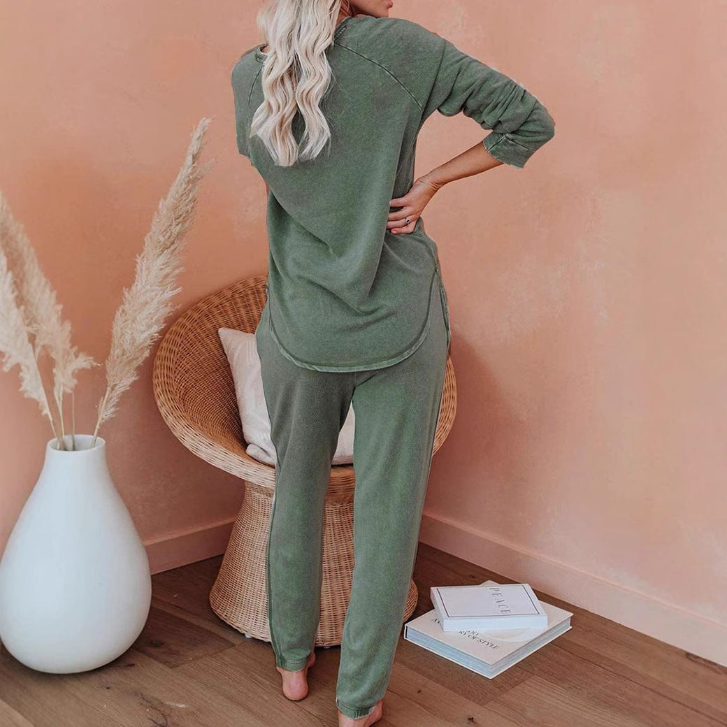Ensemble de détente confortable pour femme avec un sweat-shirt surdimensionné élégant et des pantalons relaxants Chic & Stil