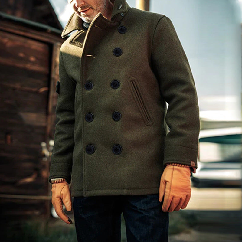 Timeless wool coat for men with double buttons Lune London